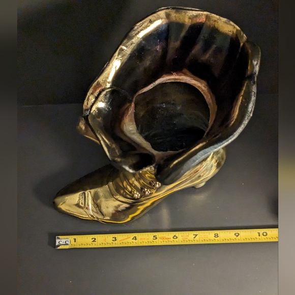 Vintage Cast Iron Gold Lady's Decorarive Boot. - Picture 6 of 8